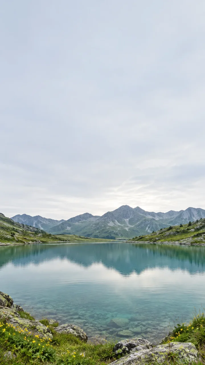 雪山与湖泊壁纸